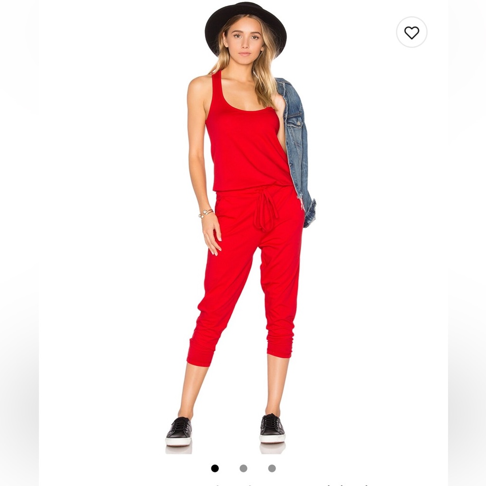 Barely worn supreme sleeveless Bobi red jumpsuit
